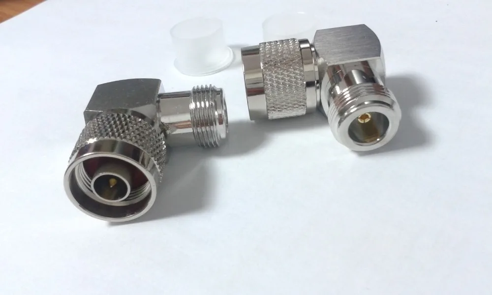20pcs brass N adapter Jack to plug male RF right angle RF Coax connector New