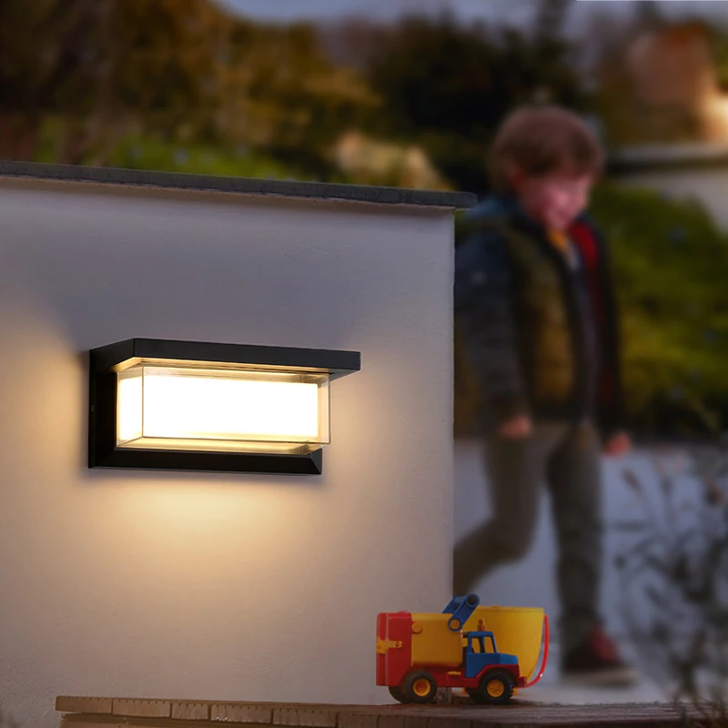 Imagem -03 - Led Outdoor Wall Lamp com Motion Sensor Luz Impermeável Jardim Iluminação