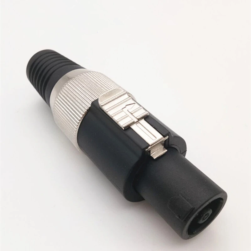 Nova boa qualidade de metal escudo alto-falante conector 4pin altofalante macho 4 pólo plug macho profissional áudio tomada conector