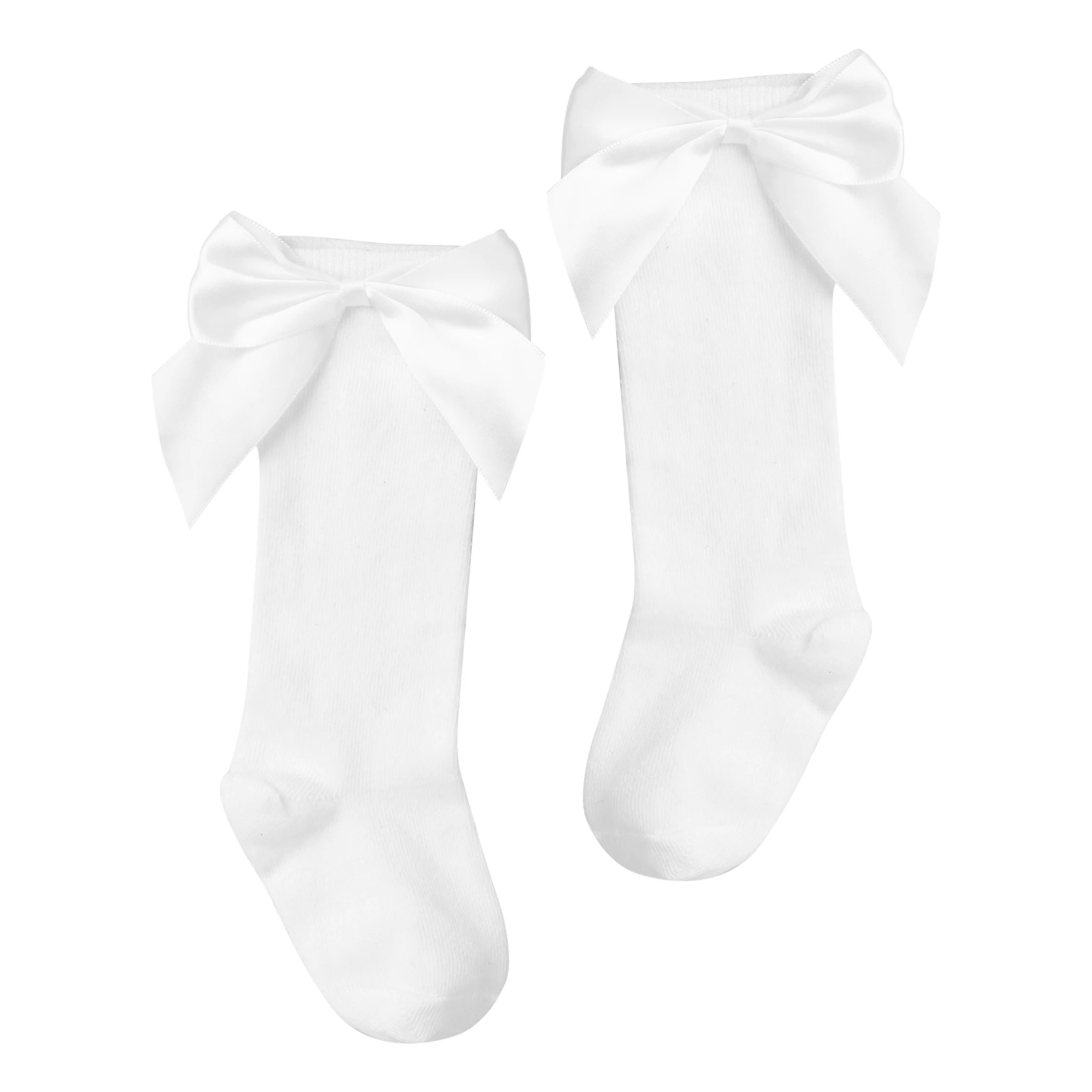 Baby Girls Socks New Toddlers Girl Big Bow Knee High Long Soft Kids Socks Bowknot 0-3 Years Newborn Socks for Costumes Dancewear