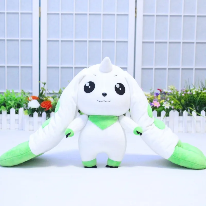 Digimon Adventure Terriermon Plush Toy 32cm Kawaii Cute Anime Plushie Kids Toys for Boys Girls Children Birthday Gifts