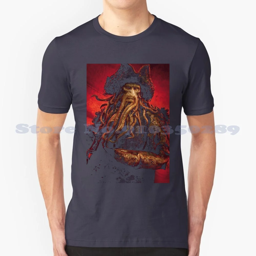 Davy Jones Fashion Vintage Tshirt T Shirts Davy Jones Pirates Sparrow Barbossa Black Pearl