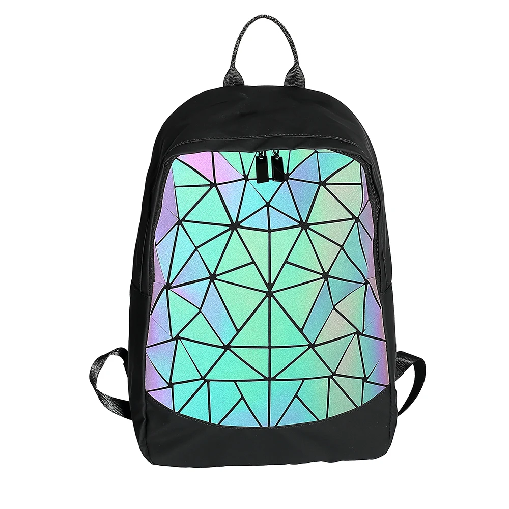 Women Backpack Designer Geometric Luminous Backpacks Female School Bags For Girls Student Rucksack Shoulder Backpack