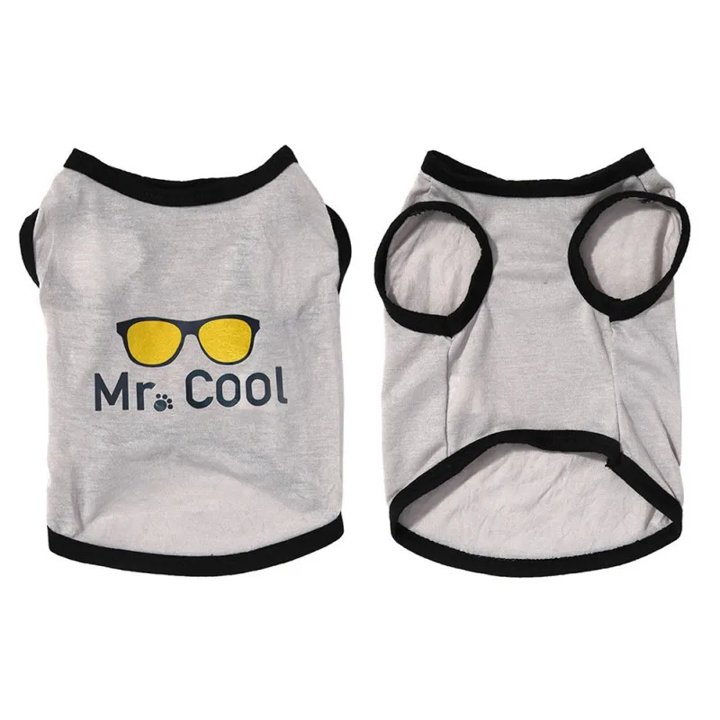 Pet Dog Vest Letter Printed T shirt Dog Summer Clothes Puppy French Bulldog Pug Apparel Costumes for Pet Medium Dogs Clothing