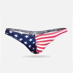 Briefs männer Unterwäsche Thongs Amerikanische Flagge Sexy Gestreiften Slip Shorts Ausbuchtungs-beutel Bequeme Unterhose Für Männer Slip Tanga