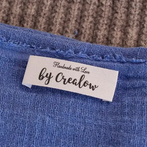 Cotton Label with Logo or Text, Sewing Accessories, Tags for Knitted Things, Personali Gift, 15x50mm, MD2003
