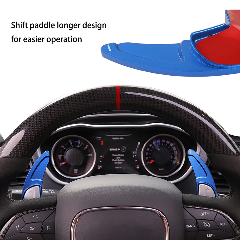 

Sansour Car Interior Steering Wheel Shift Paddles Decoration Trim Accessories for Dodge Challenger for Dodge Charger 2015-2019