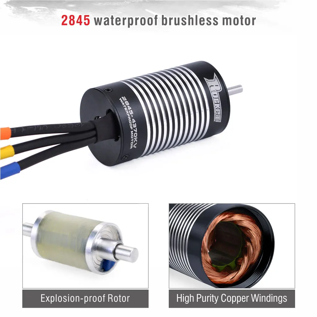 2845 Waterproof Brushless Motor 3100KV 3800KV 4370KV 5000KV for Traxxas HSP Monster On Road WLtoys 10428 12428 1/12 RC Car