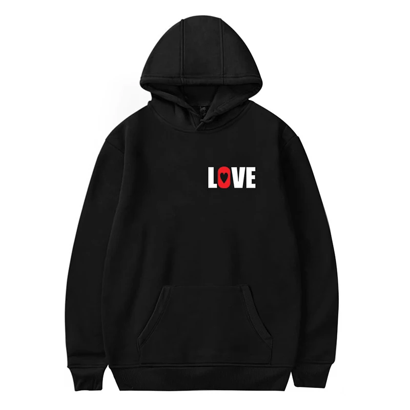 

Модная толстовка с надписью Love, черные и белые топы, спортивные толстовки в стиле хип-хоп для мужчин и женщин, толстовки с длинным рукавом в стиле Харадзюку, свитшоты, пуловеры, одежда 4XL