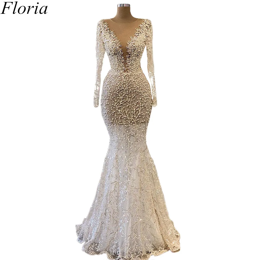 Abito da sposa Floria treno staccabile abito da festa nuziale abito da sposa di lusso Vestido De Novia per cerimonia di matrimonio romantica