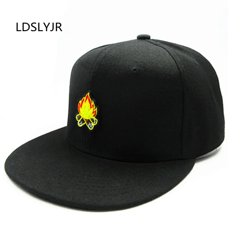 Fire Embroidery Cotton Baseball Cap Hip-hop Cap Adjustable Snapback Hats for Men and Women 29