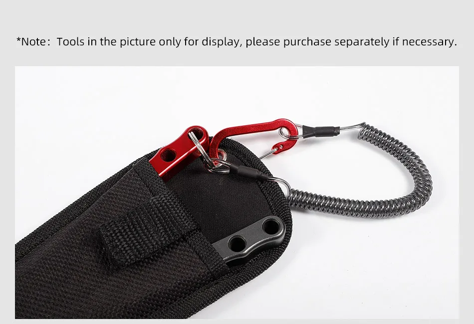 NOEBY-Heavy Duty Angel-Lanyard, Aluminium-Karabiner, gewickelt für Zangen, Lippengriff, Boot, Kajak-Angelgerät, 21 cm – Detail 7