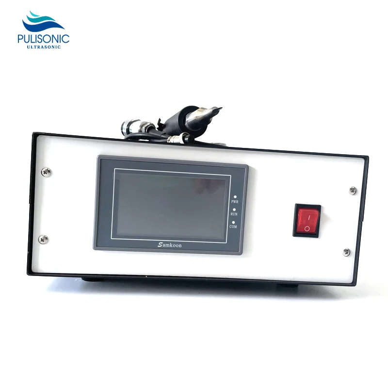 Industrial Table Ultrasonic Plastic Cutting Machine 35Khz Ultrasound Cutter With Splitting Knife