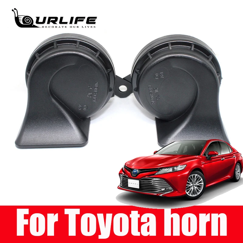 Car Horn Snail type Horn For Toyota RAV4 Camry Vios Yaris Corolla Reiz 12V  110-129db Auto Horn High Low Klaxon Accessories