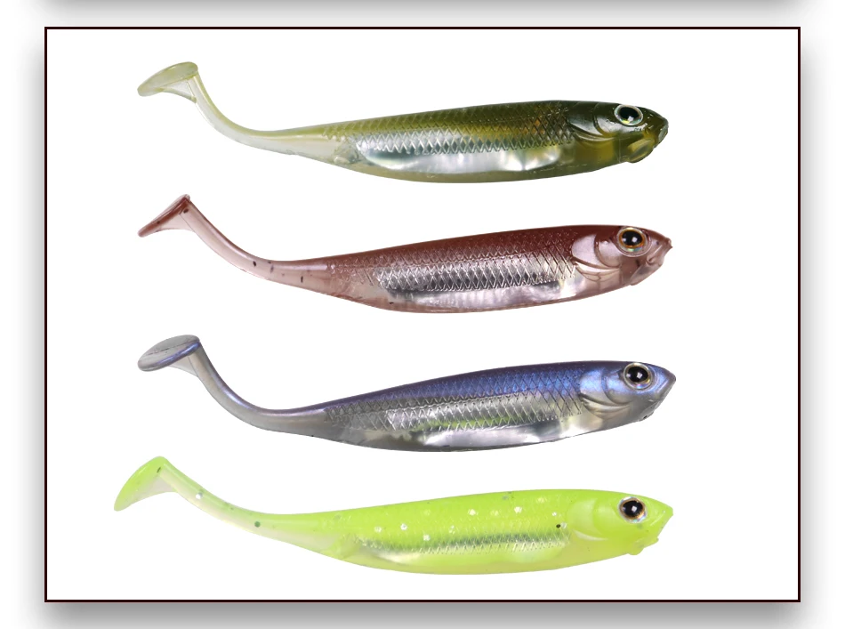 THKFISH 5/6pcs Fishing Soft Lures 7cm 8cm 10cm Paddle Tail Artificial Fishing Baits Freshwater Silicone Soft Lures Swimbait