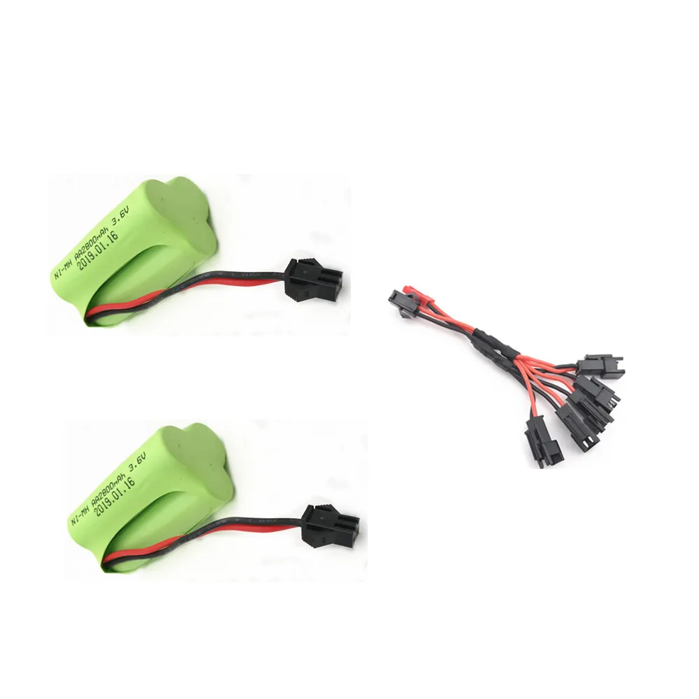 2800 MAh Pin Sạc 3.6 V Và 3.6 V Cho RC Xe Ô Tô Đồ Chơi Xe Tăng Đoàn Tàu Robot Thuyền Súng NiMH pin AA 3.6 V 2800 MAh Gói