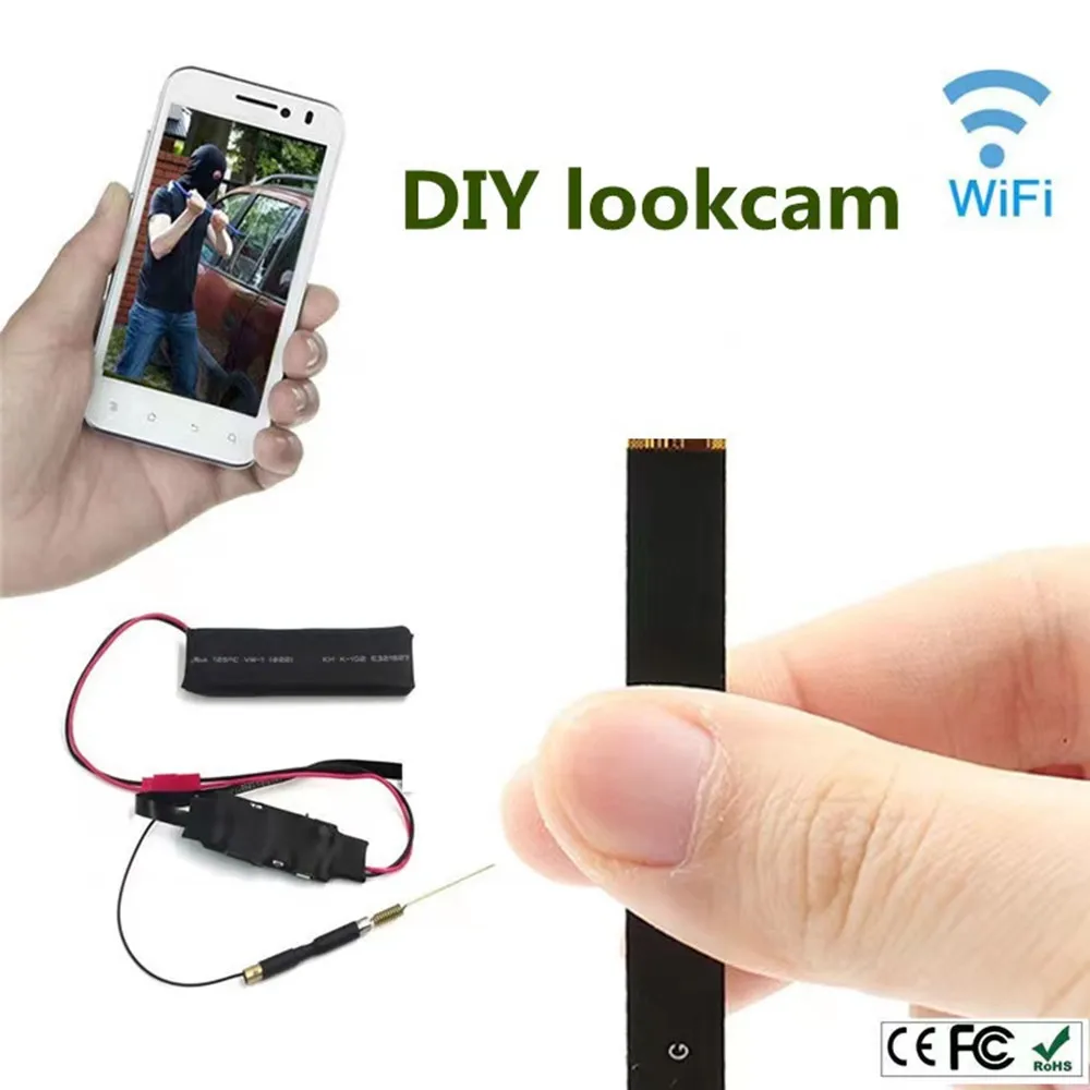 DIY Lookcam Full HD WiFi IP Mini Camera P2P Wireless Mini Camcorder Video Audio Recorder Support Remote View TF Card 1080P