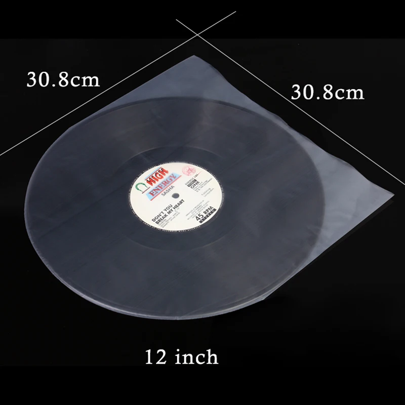 10pcs PE Vinyl Record LP LD Record Plastic Bags Anti-static Record Sleeves Outer Inner Plastic Clear Cover Container 7/10/12\