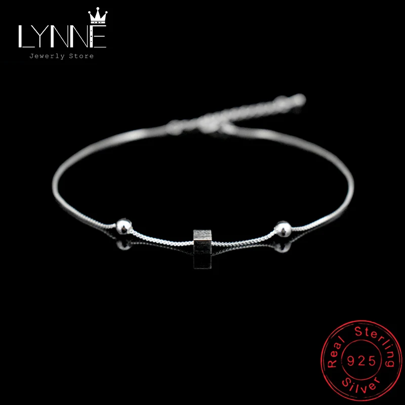 

Hot 925 Sterling Silver Square Pendant Foot Anklet Bracelet Women&Girl Jewelry Anklets For Fashion Barefoot Sandals Foot Chain