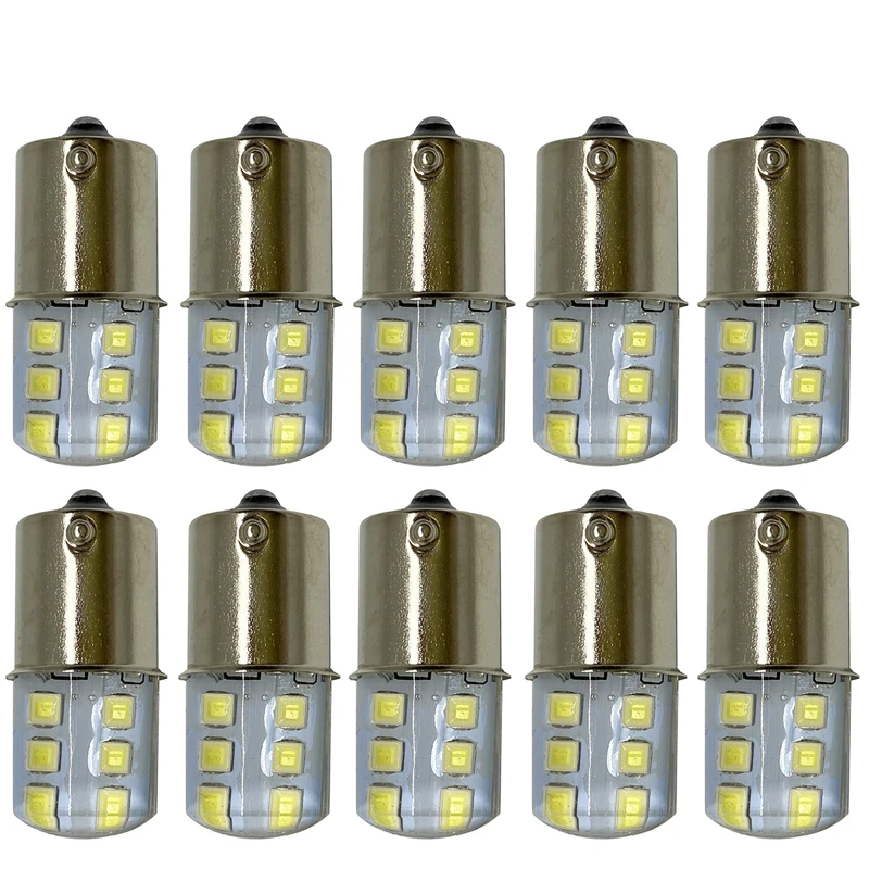 

10pcs Brake Lights LED auto lamp BA15S 1156 BA15D 1157 BAY15D 2835 12smd White Car Turn signal Light yellow blue red Strobe 12V