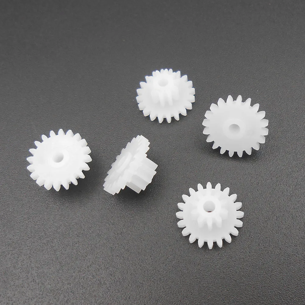 20개/세트 0.5 모듈러스 20+10 톱니 구멍 직경 1.95MM 2MM 2A 타이트 20102A 20T102A 0.5M 이중 기어 감속 이중층 기어