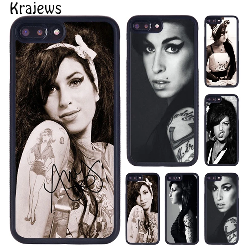 Мягкий чехол krajew Amy Winehouse для телефона iPhone SE2020 15 14 X XR XS 11 12 mini 13 Pro MAX 6 7 8 Plus, чехол, оболочка, coque