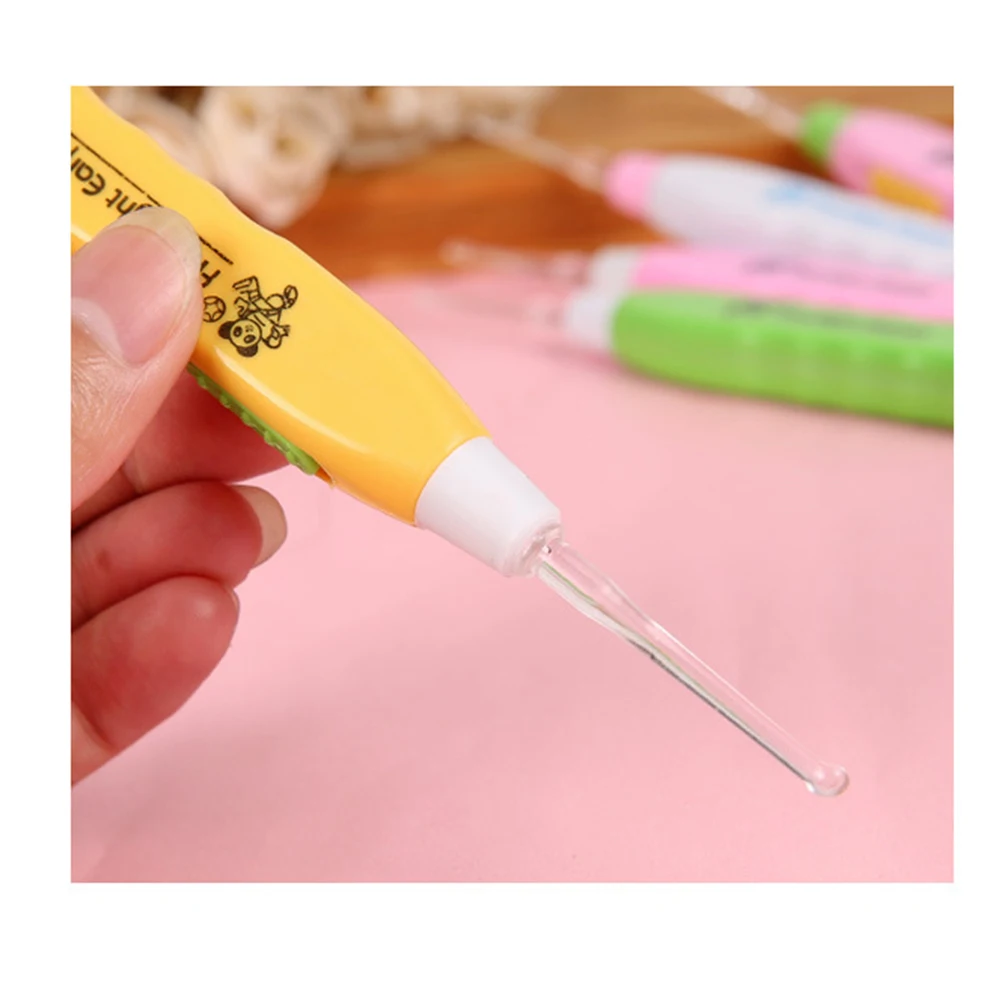 Plastic Flashlight Earpick Earwax Cleaner LED EAR Care Ear Syringe Spoon With Flashlight Cleaning Ears Light Ershao EAR Spoon