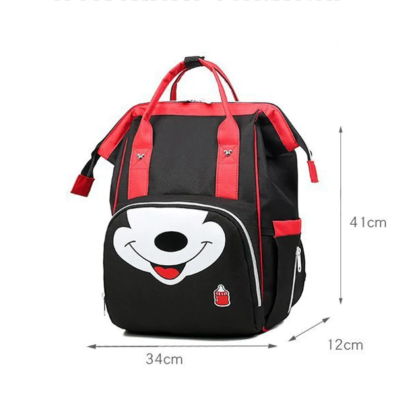 Disney Mickey Mouse Nappy Backpack Bag Mummy Large Capacity Bag Mom Baby Multi-Function Outdoor Travel Diaper Bags For Baby Care