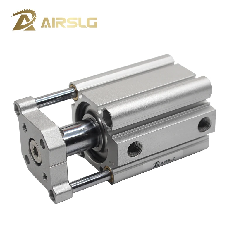CQMB AFR Brand CQMB20/25/32 No Magnet Stroke 5-100mm Thin AIR Cylinder Double Acting Guide Rod Compact Pneumatic Cylinder