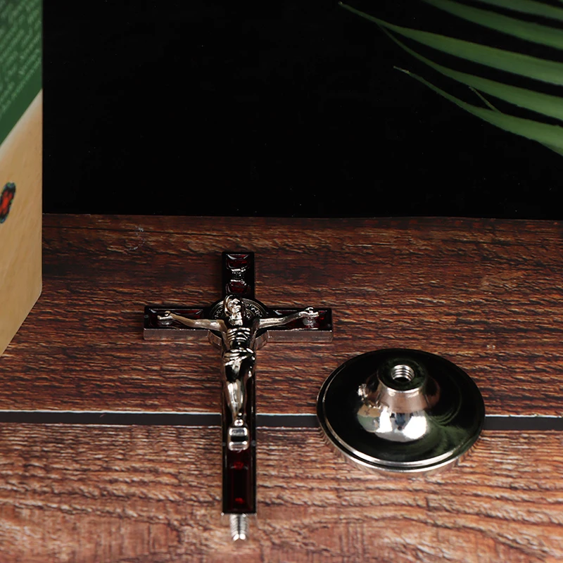 Cross Crucifix Stand Christ Catholic Jesus Statue Figurine Religious Prayer Church Decoration Car Home Chapel Decor 12x3.2cm