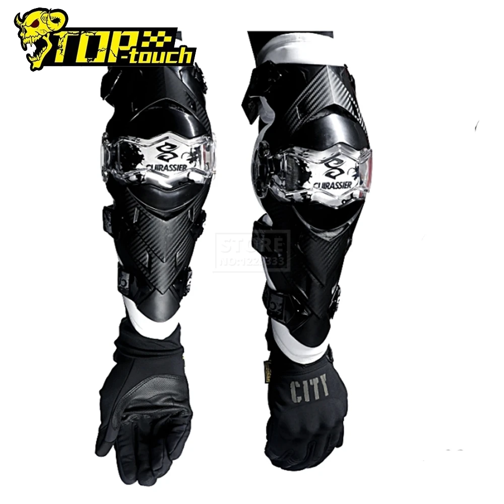 

White Motocross Elbow Pads Kneepads For Motorcycle Rodilleras Moto Equipement Racing Riding Motorcycle Protection Man Woman