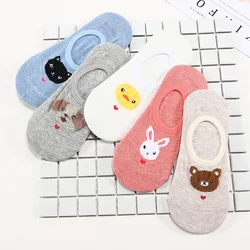 10 Piece=5 Pairs/Lot Cute Funny Spring Cat Dog Rabbit PandaWomen Socks Set Harajuku Animal Low Cut Short Sock Happy