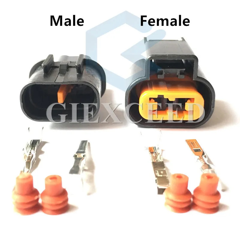 미쓰비시 Souast용 와이어링 하네스 커넥터, 자동차 ABS 센서 플러그, 안개등 소켓, 2 핀 스타터 PB625-02027, 2 세트