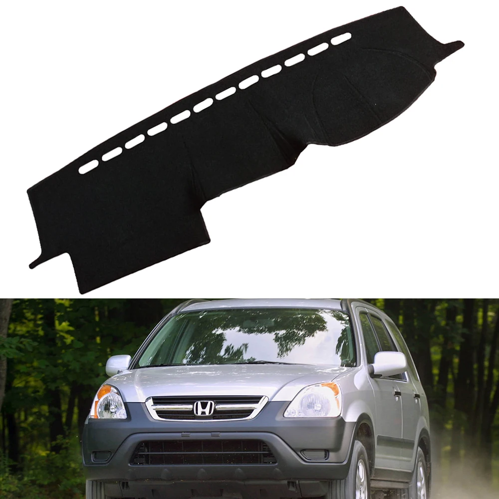 Dashboard Cover Dash Cover Mat Pad Custom for Honda CR-V CRV CR V RD4–RD9 2002 2003 2004 2005 2006 Nonslip Black Sun Accessories