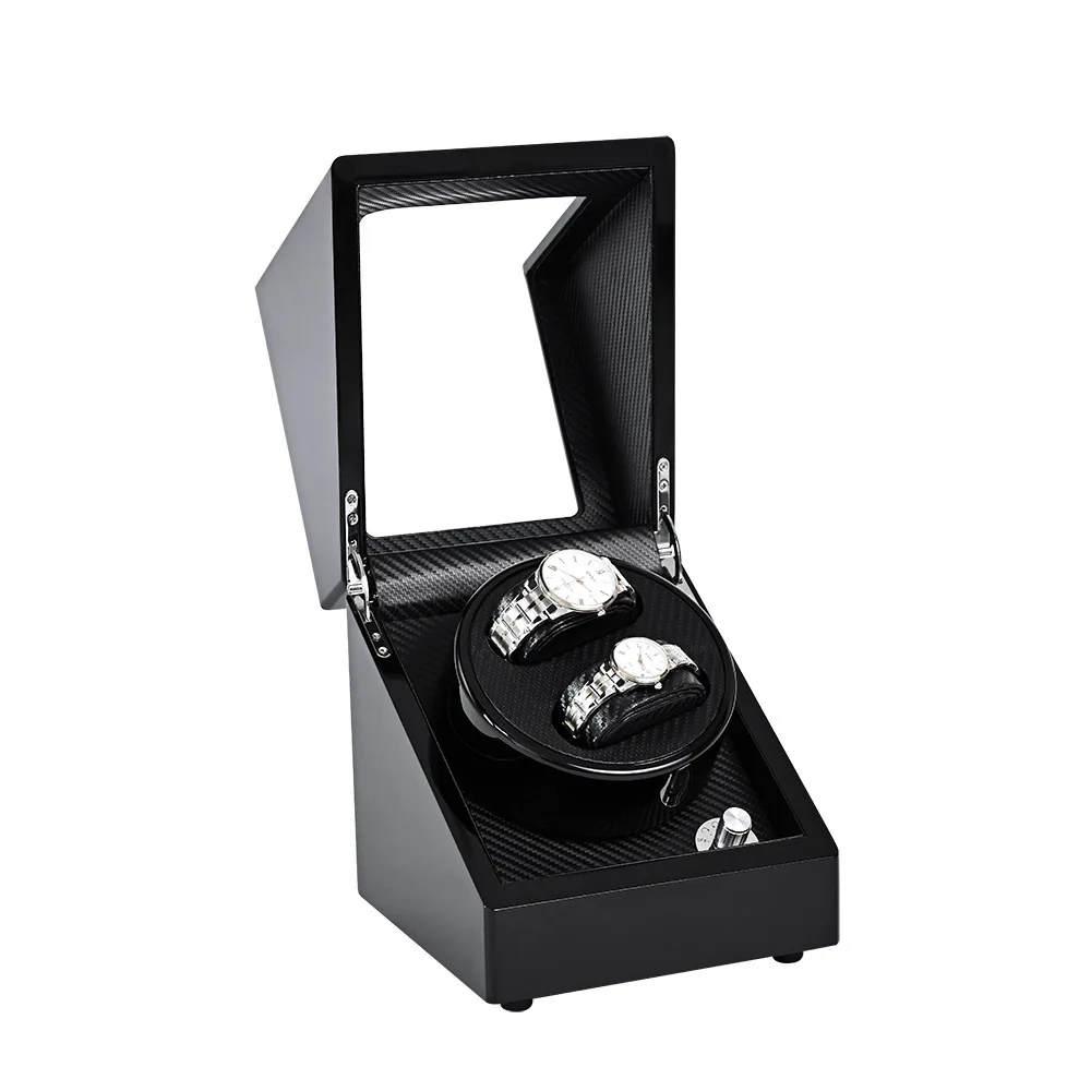 

2+0 Automatic Watch Winder Carbon Fiber Watches Box Jewelry Display Storage Case Organizer Watches Accessories