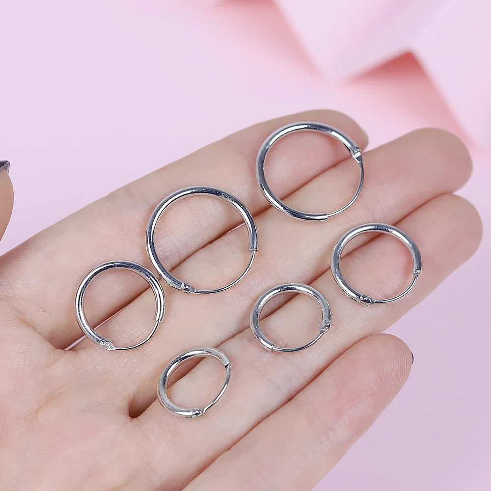 3 Pair/Set Fashion Punk Women Girl Simple Round Circle Small Ear Stud Earrings Punk Hip-hop Ear Ring Jewelry Hoop Earrings