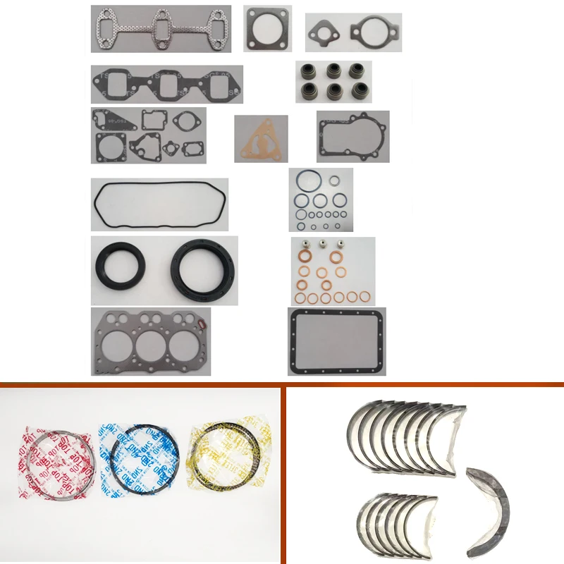 Engine Full gasket set kit crankshaft connecting rod bearing piston ring for Yanmar 3TNA72 3TNE72 3TNV72 3T72 3TN72 3TNA72UJ