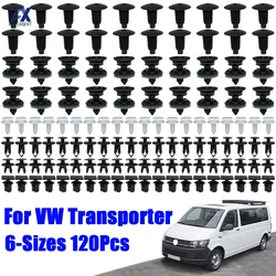 120x For VW Transporter T4 T5 T6 Car Trim Lining Clips Bumper Retainer Auto Engine Undertray Cover Fastener Plastic Push Rivets