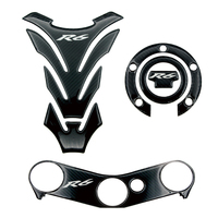 Motorcycle 3D Carbon Fiber Decal For Yamaha R6 YZFR6 YZF600 2006-2016 Tank Pad Gas Cap Cover Triple Clamp Yoke Protector Sticker