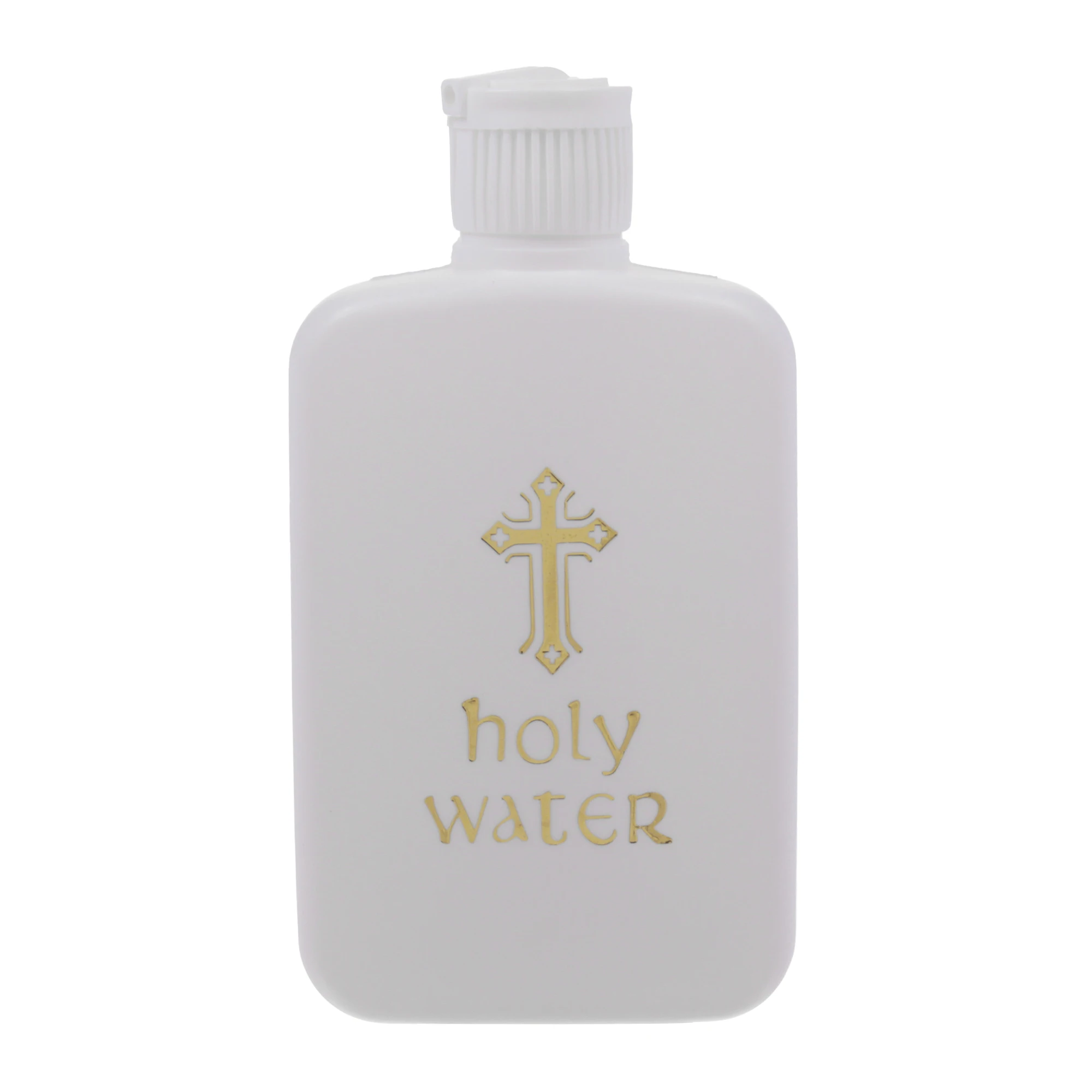 100ml Easter Plastic Water Bottle Religious Articles Easter Holy Water Bottle With Gold Blocking Logo Holy Water