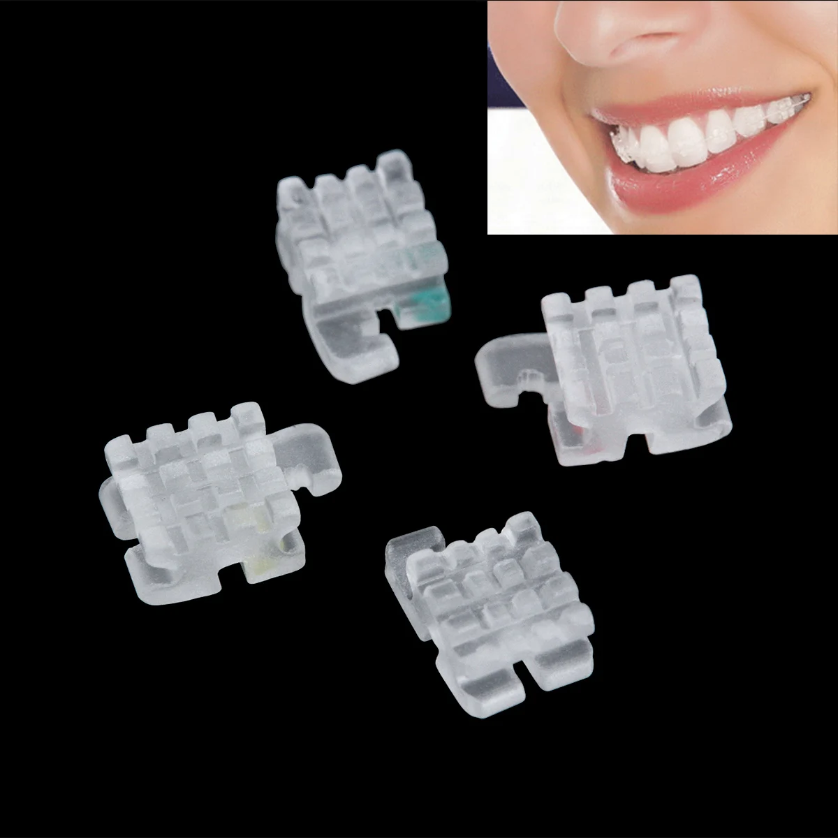 400 sztuk/paczka AZDENT Dental ortodontyczne wsporniki ceramiczne 5*5 Roth/MBT.022 345 haczyki podstawa siatkowa