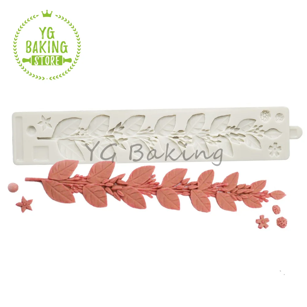 

Dorica Leaf Silicone Mold Fondant Candy Cake Design Mould Cake Decorating Tools Kitchen Accessories Baking Supplies