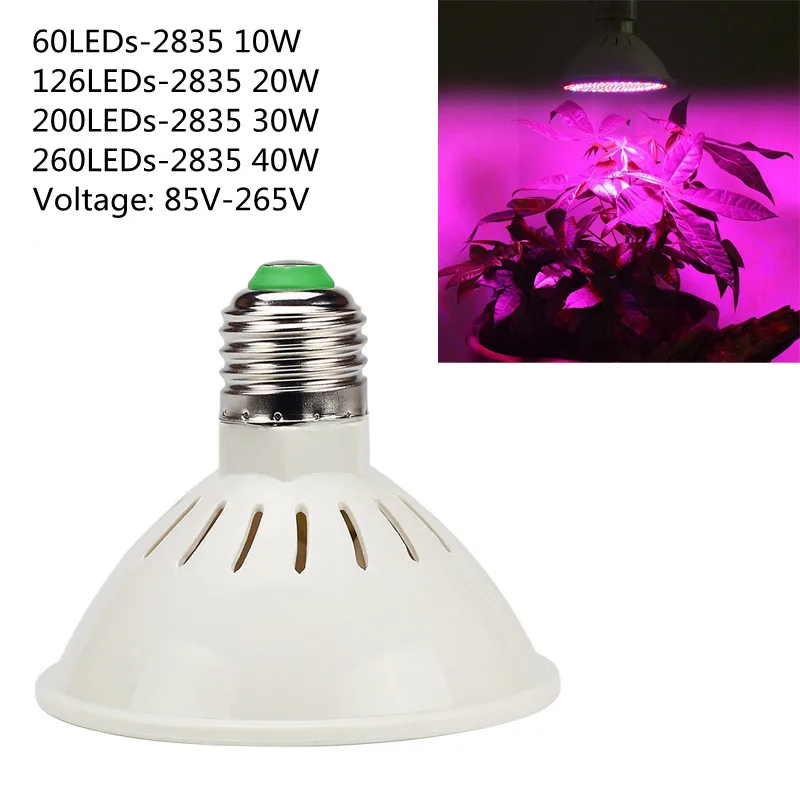 Volledige spectrum Plant Grow Led-lampen Lampverlichting voor zaden hydro Bloem Kas Veg binnentuin E27 phyto kweekkast