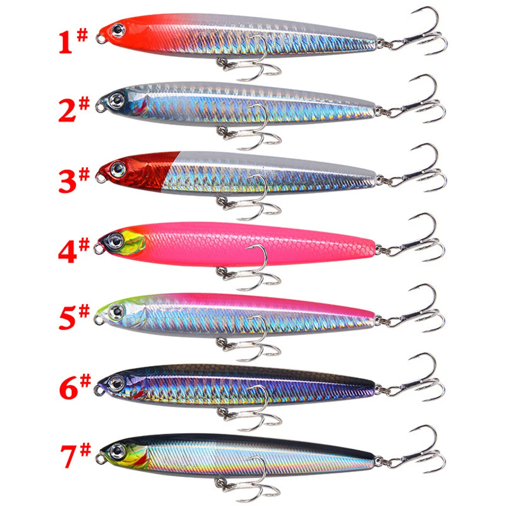 

Pencil Sinking Fishing Lure 10-24g Bass Fishing Tackle Lures Hard Bait Lifelike Minnow Lure for Freshwater Saltwater