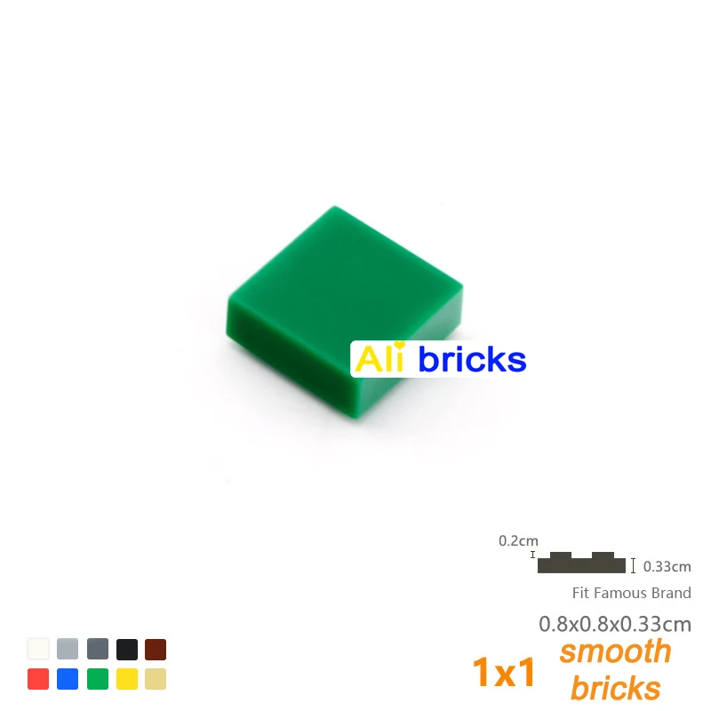 100pcs DIY Building Blocks Figure Bricks Smooth 1x1 24Color Educational Creative Toys for Children Size Compatible With 3070