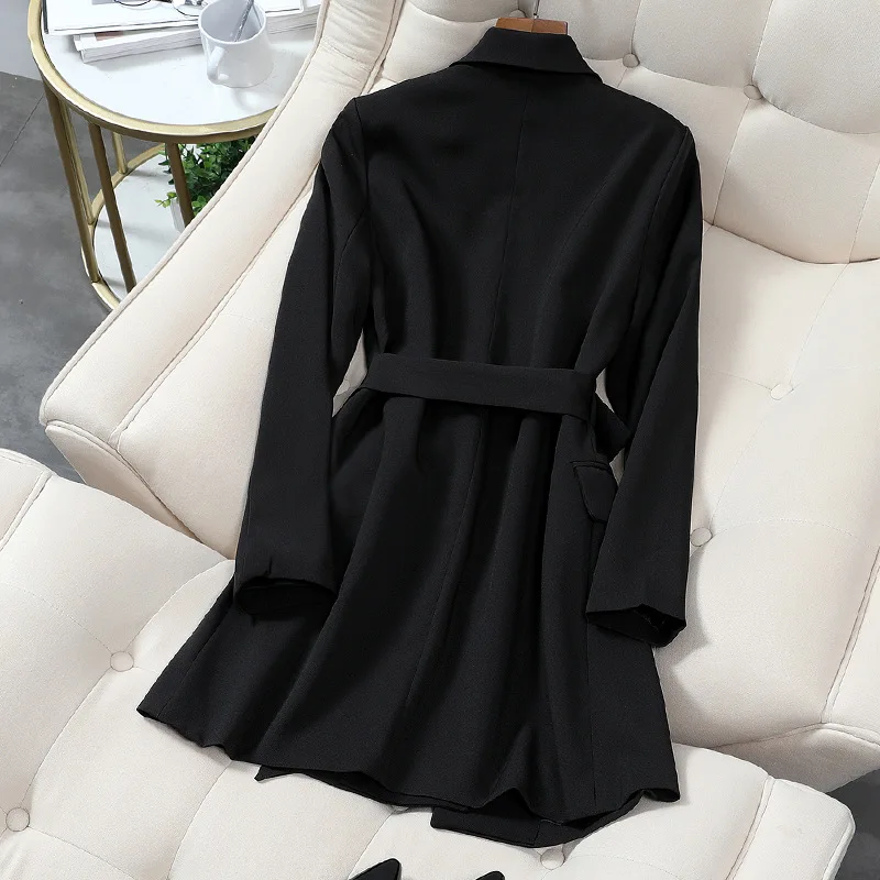 Women's Casual Lace-up Blazers and Coats, Spring and Autumn Suit, Slim Fit, Temperament, European and American Fashion, Lady