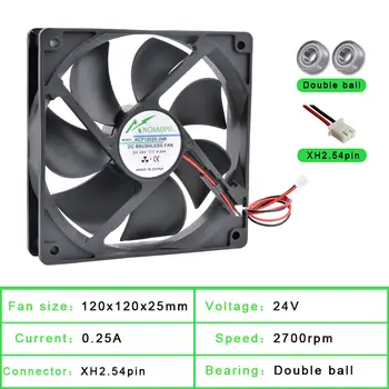 ACP12025 12cm 120mm ventilátor 120x120x25mm DC5V 12V 24V 2pinový chladicí ventilátor vhodný pro měnič napájení šasi 10 nejlepší prodej 12V DC ventilátor - №6