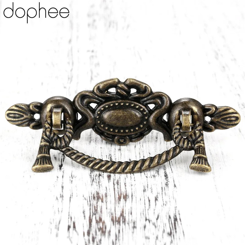 dophee Antique Furniture Handle Cabinets Knobs and Handles Door Drawer Cupboard Handle Kitchen Handle Pull Furniture Fittings