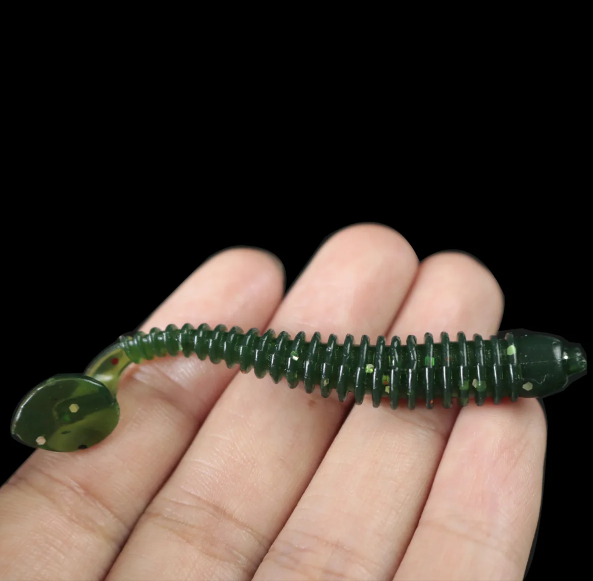 10pcs/lot soft Fishing Lure 5cm/0.7g Jig Wobblers Swimbait Artificial  Spiral T tail Silicone Bait worm pesca Carp Bass Lures