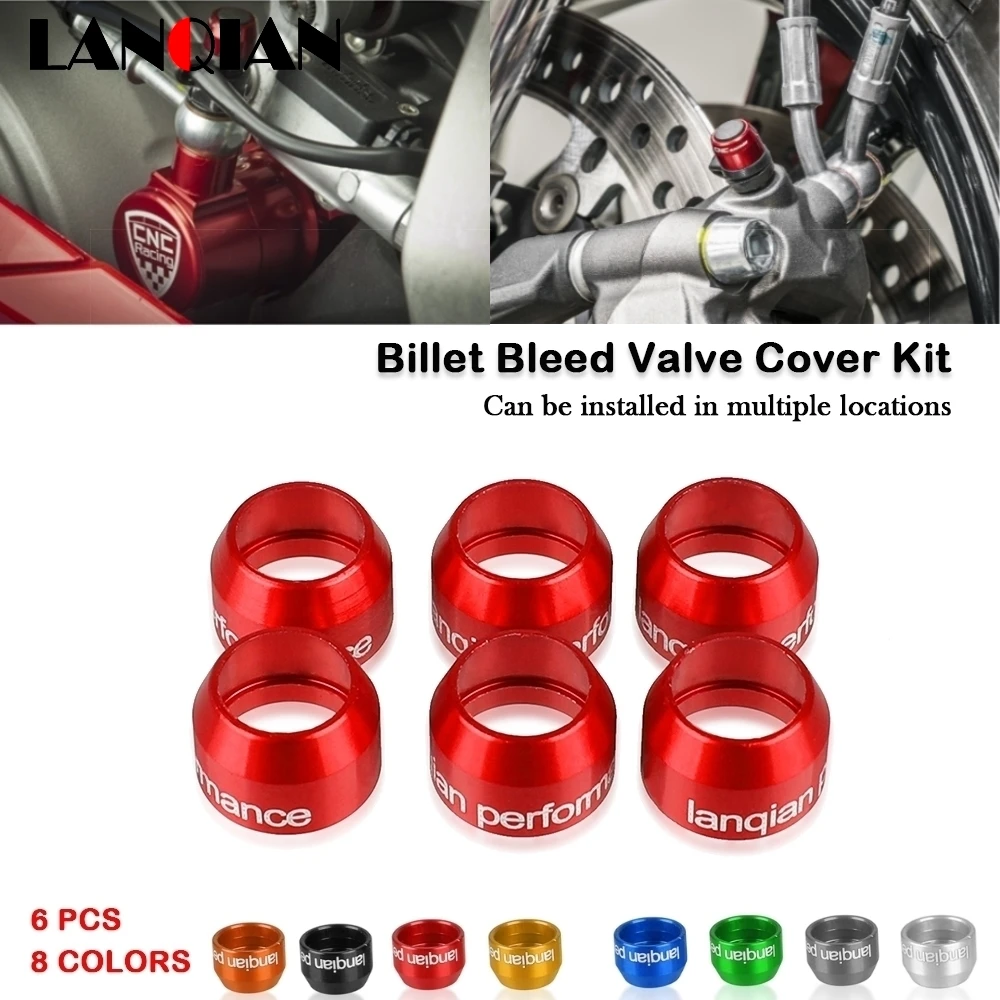 

Motorcycle Universal Caliper & Master Cylinder Part Billet Bleed Valve Cover Kit For Ducati 1299 Panigale V4 R S DESMOSEDICI RR